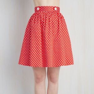 ModCloth polka dot skirt